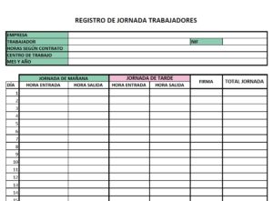 Registro de jornada plantilla